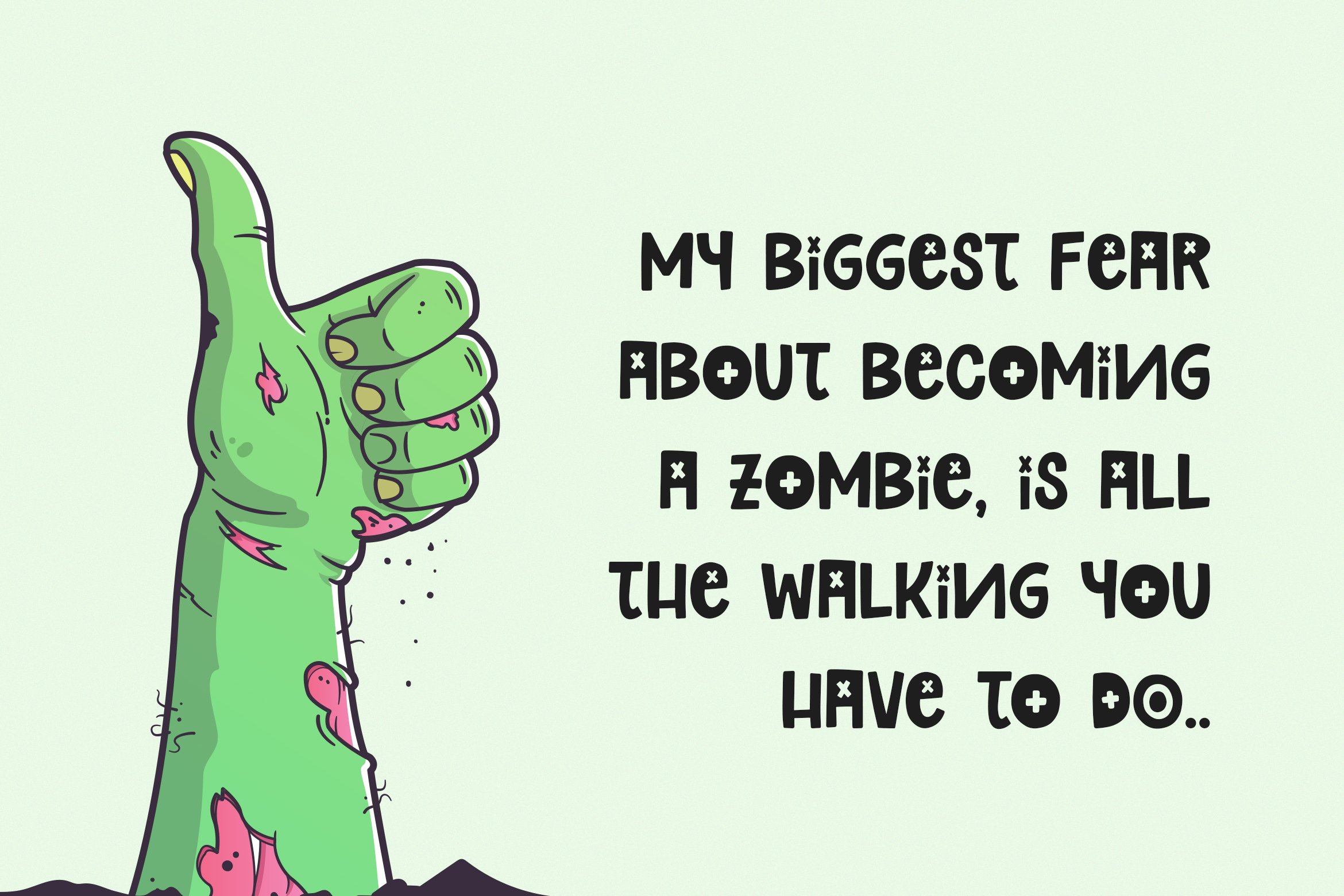 Mini Zombie Font preview image.