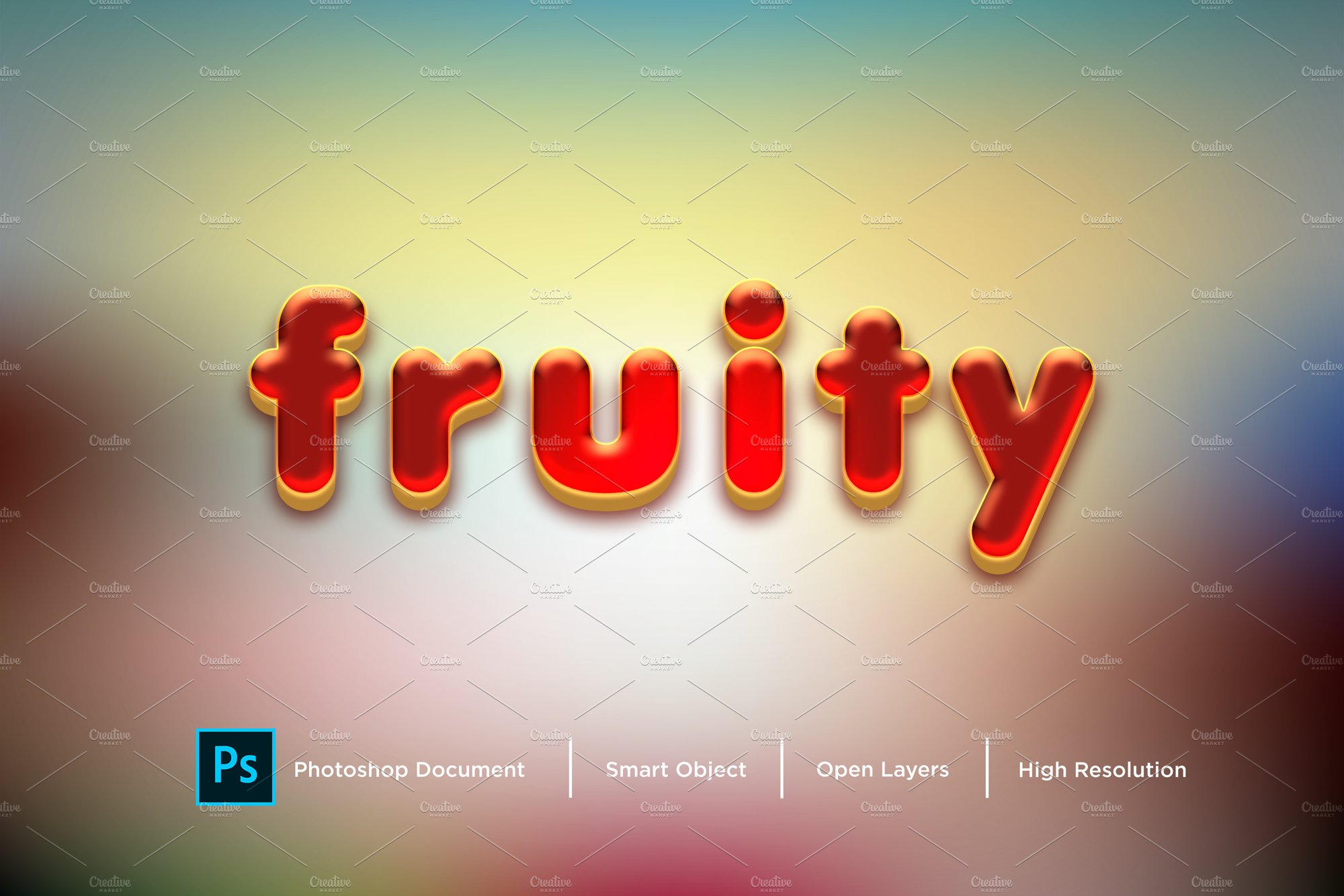 fruity Text Effect & Layer Stylecover image.