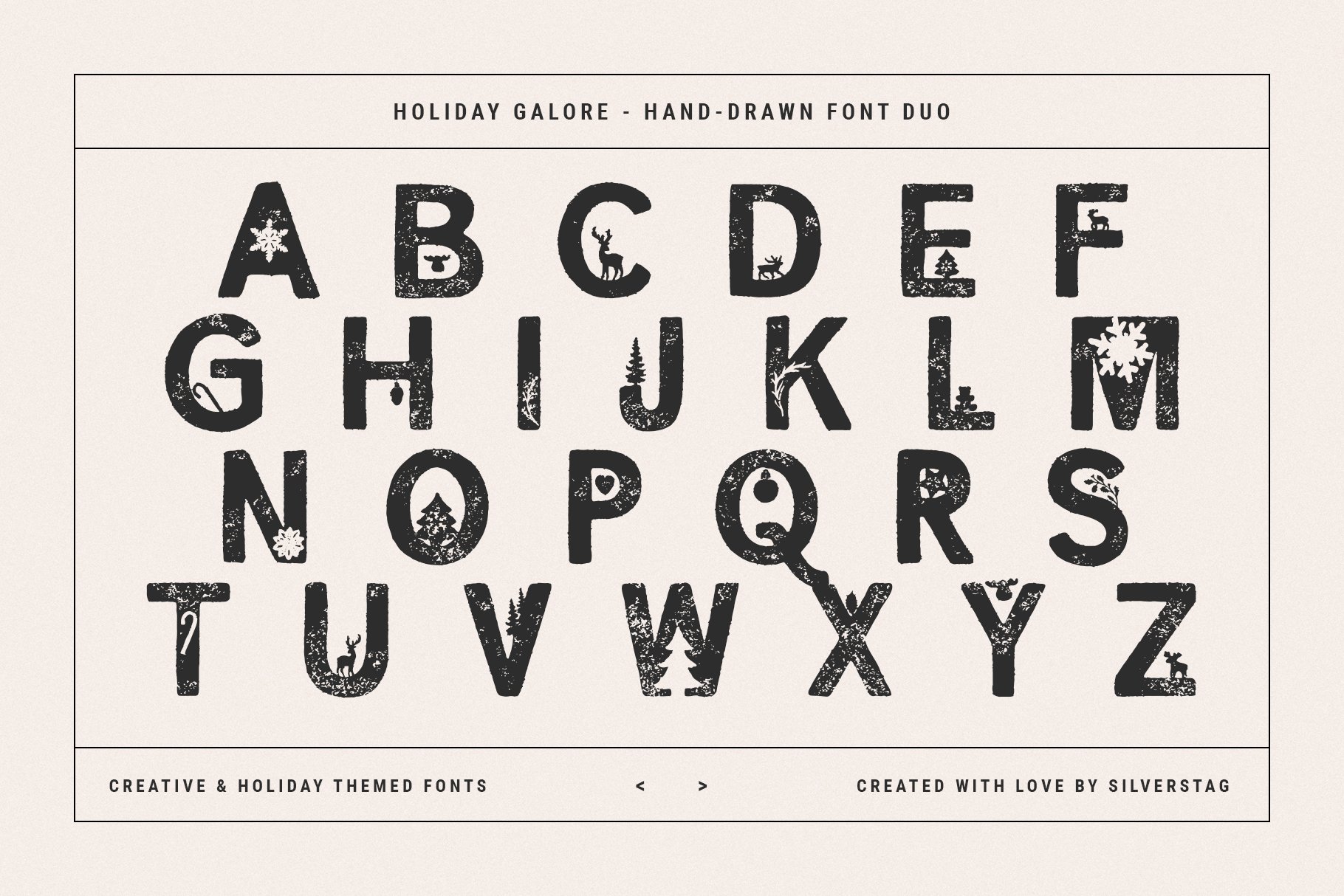 30 holiday galore font duo by silver stag 464