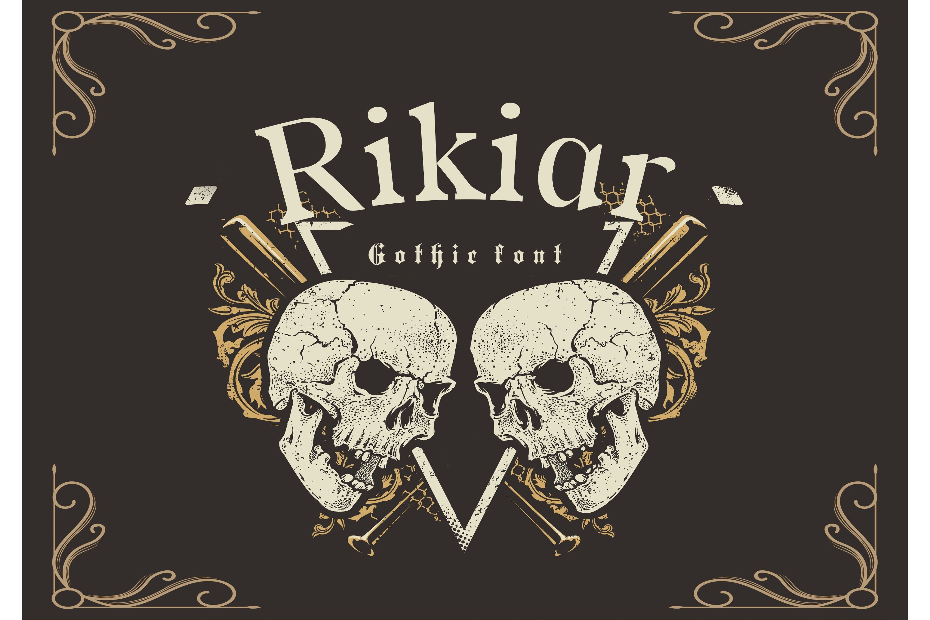 Rikiar Gothic Font cover image.