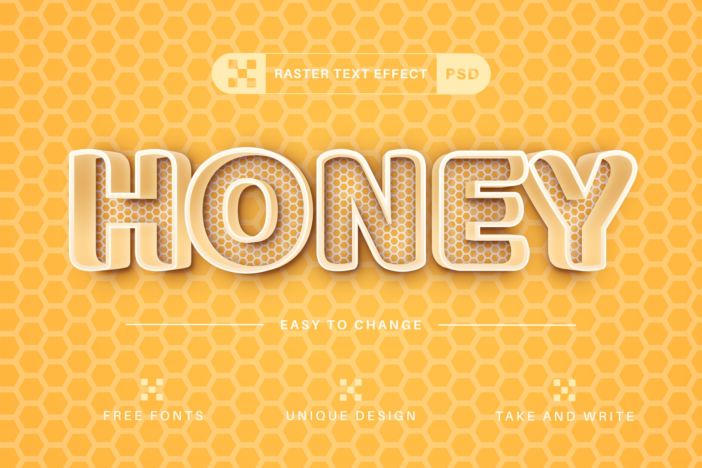 PSD Honey - Editable Text Effectcover image.