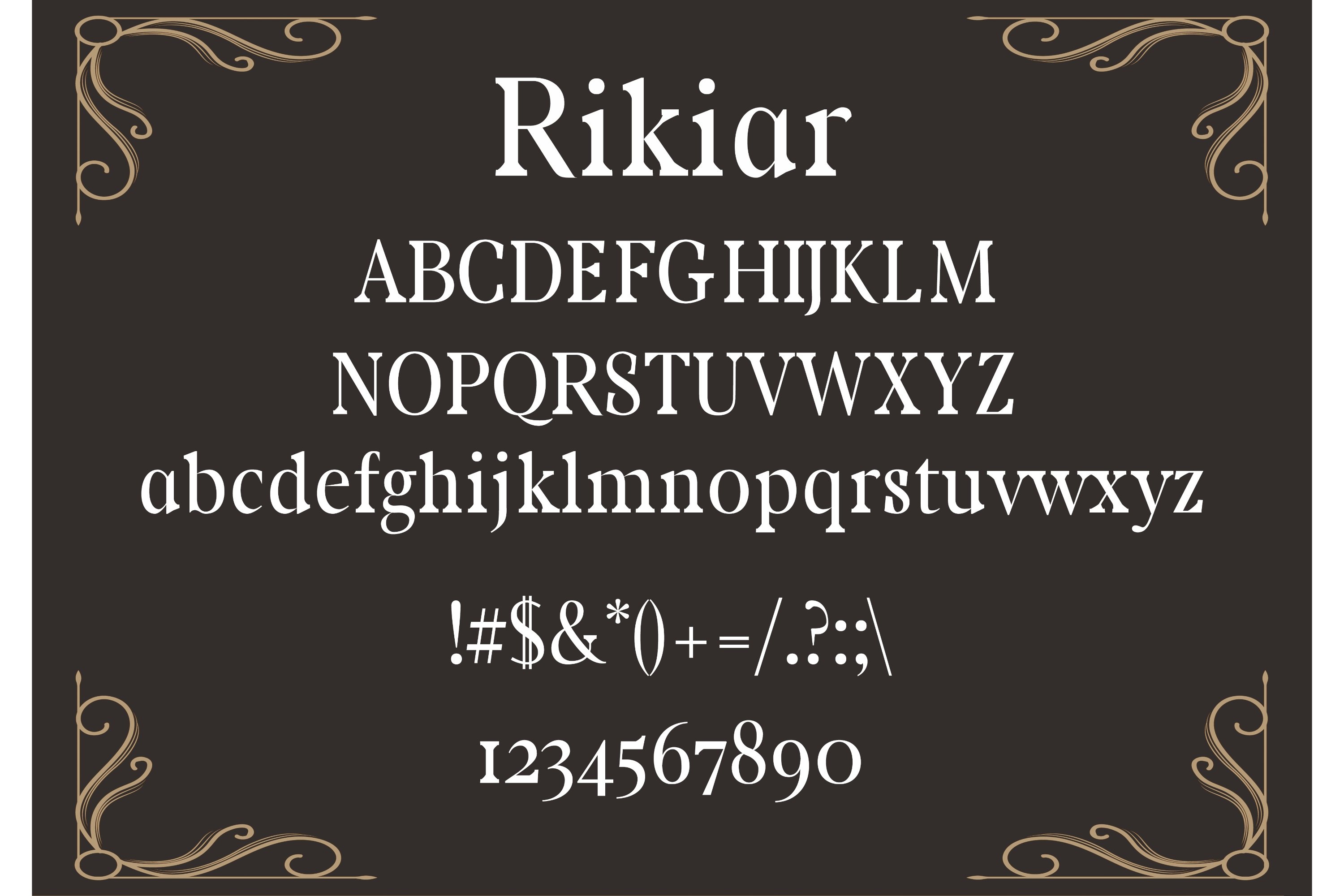 Rikiar Gothic Font preview image.