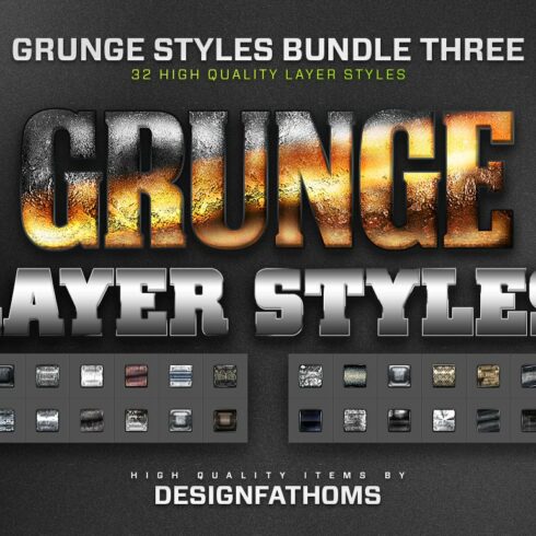 32 Grunge Styles Bundle 3cover image.