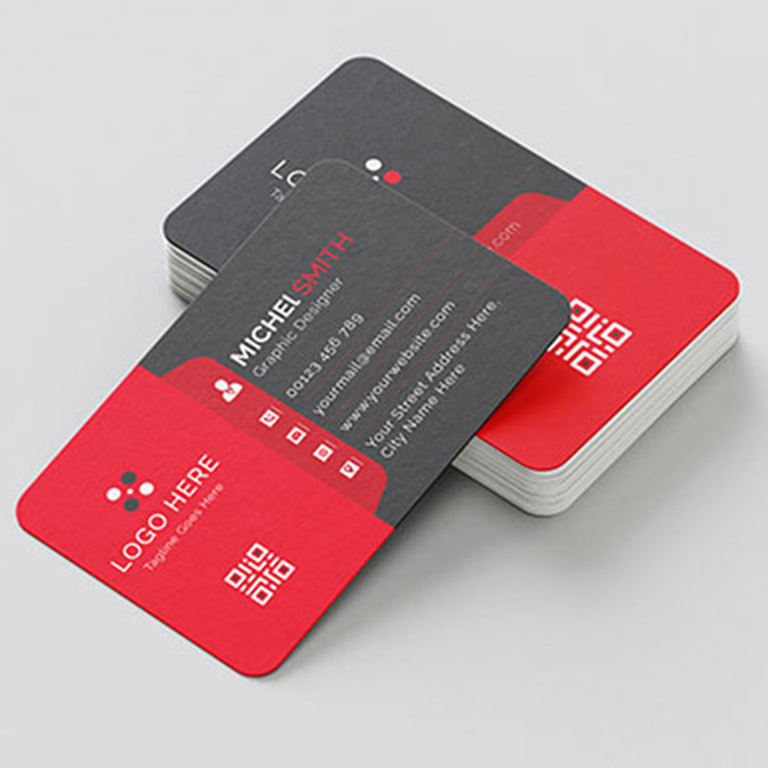 Business Card Template preview image.