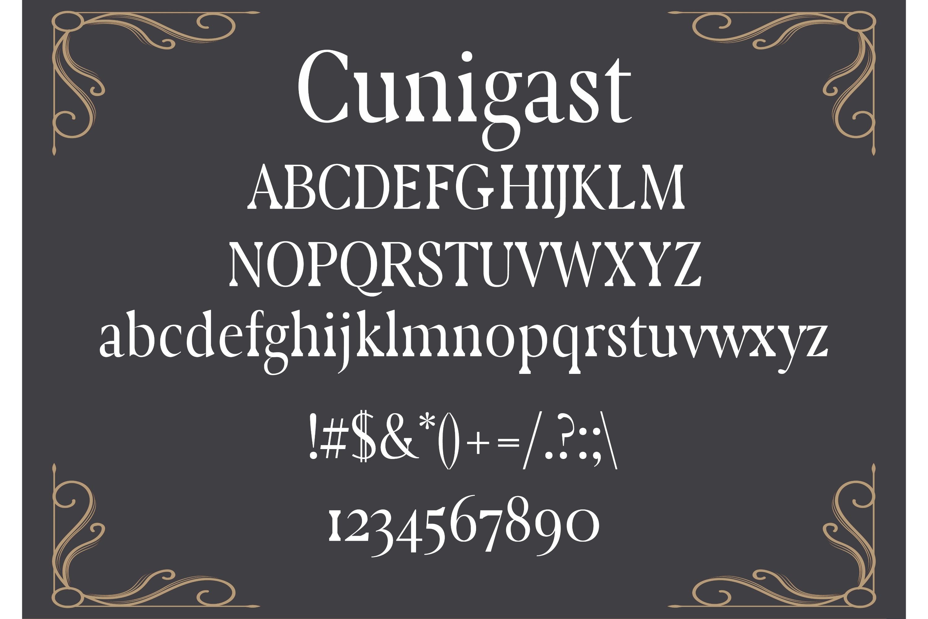 Cunigast Gothic Font preview image.
