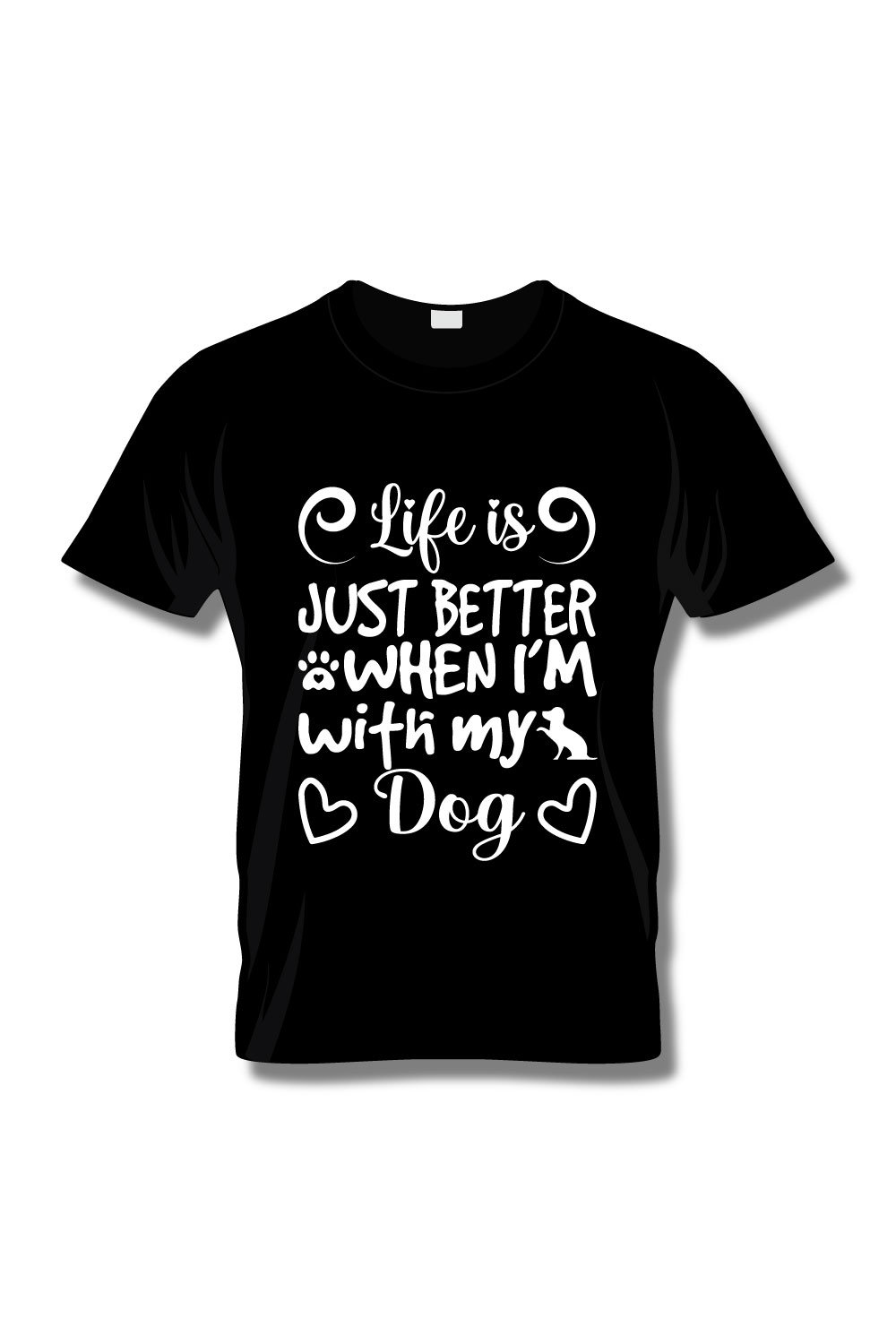 Dog Lover T-Shirt Design pinterest preview image.