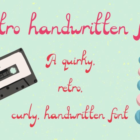 Retro handwritten font cover image.