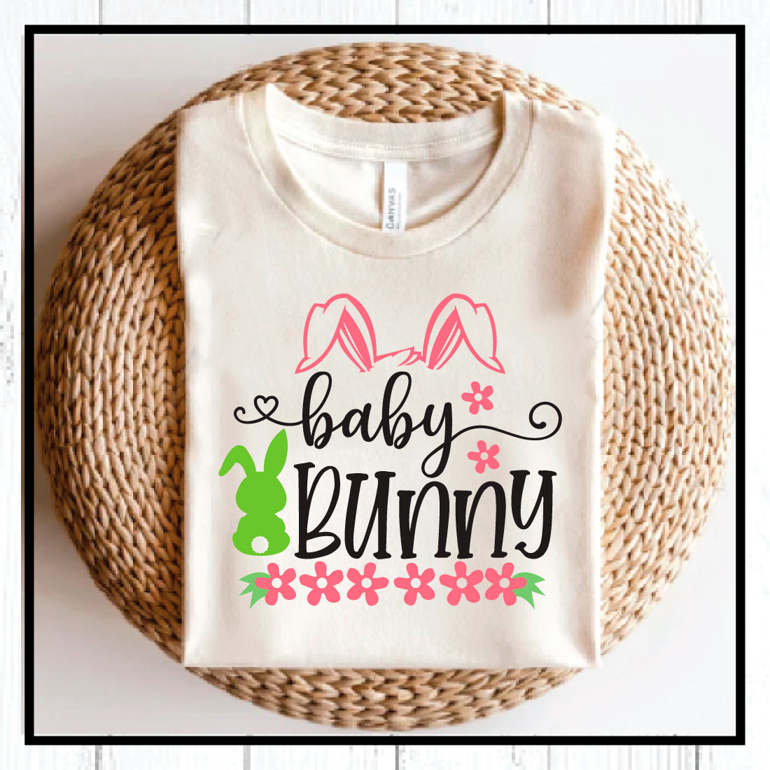 baby bunny svg preview image.