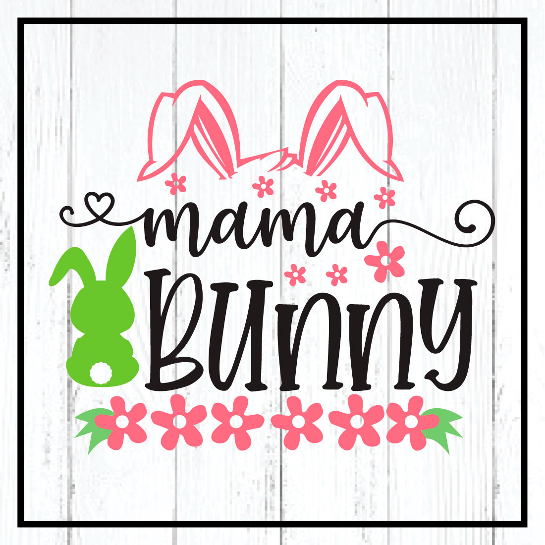 mama bunny svg cover image.