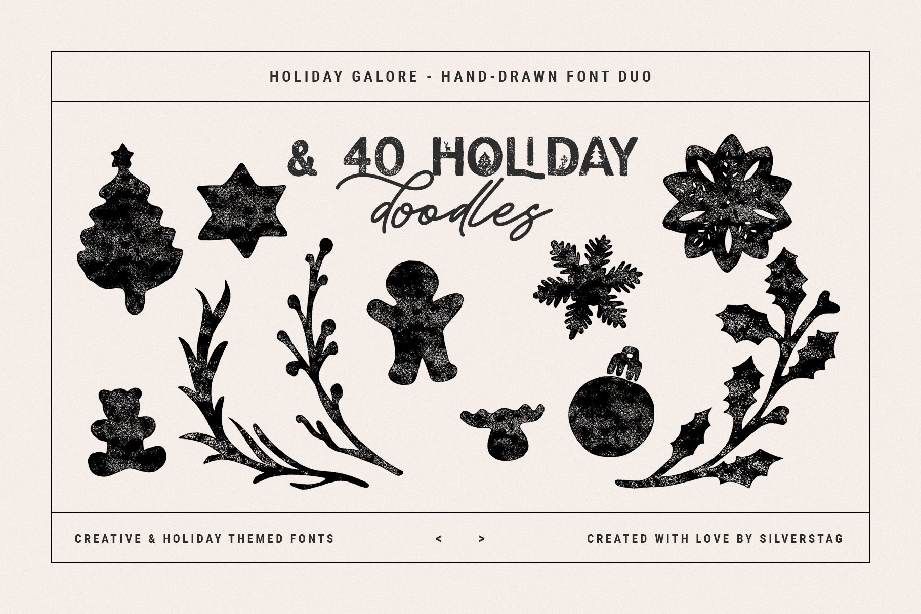 37 holiday galore font duo by silver stag 693