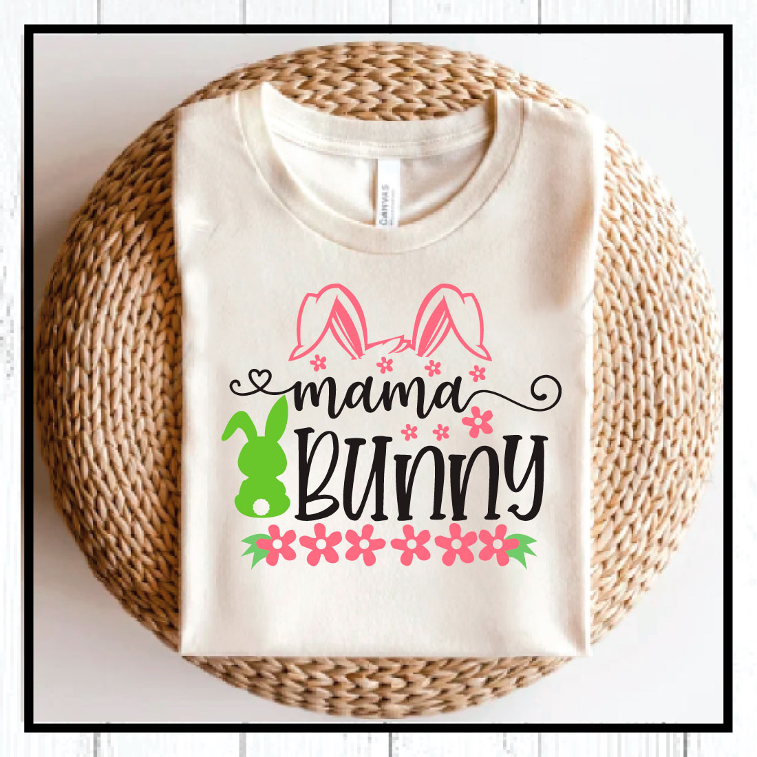 mama bunny svg preview image.