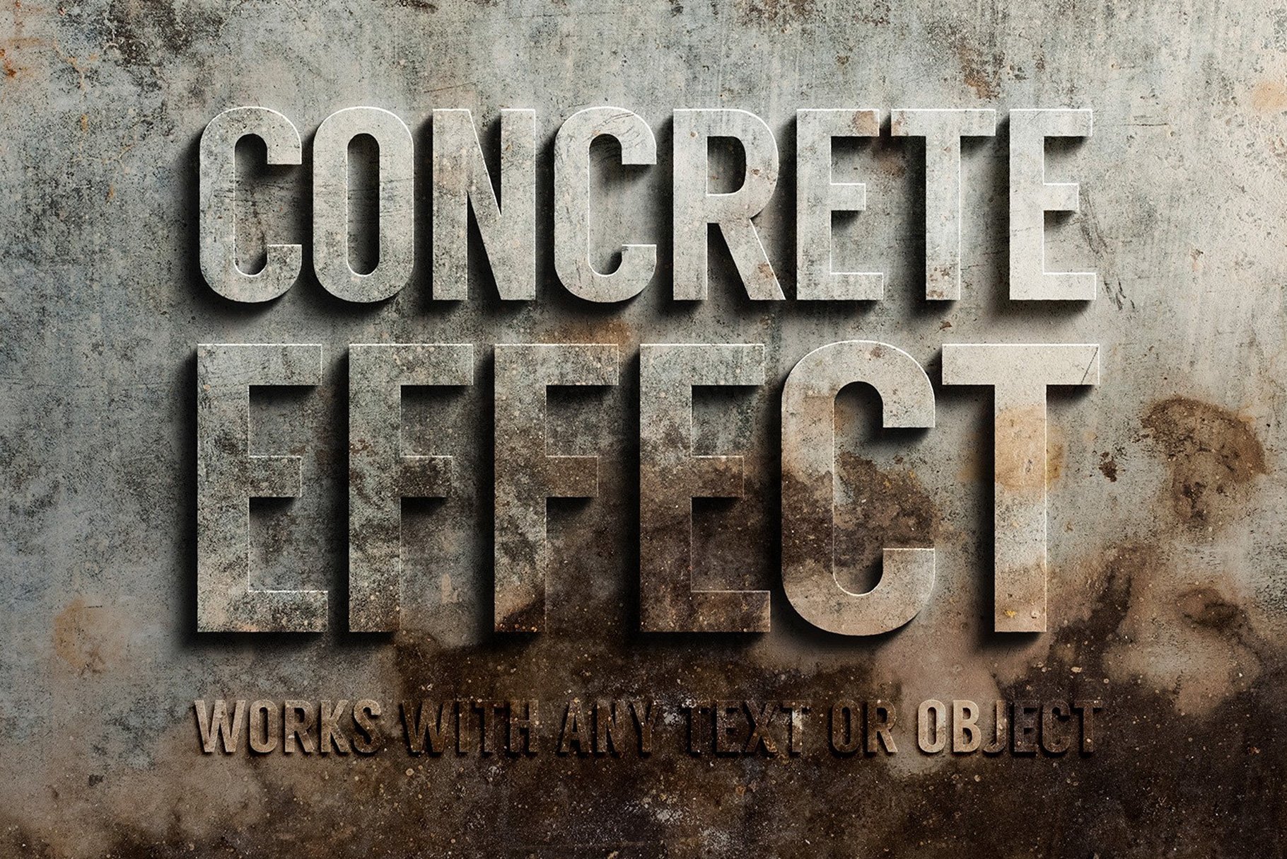 3D Concrete Text Effectpreview image.