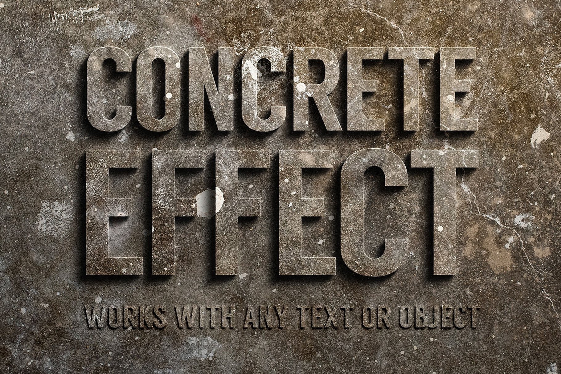 3d concrete text effect preview cm 3 130