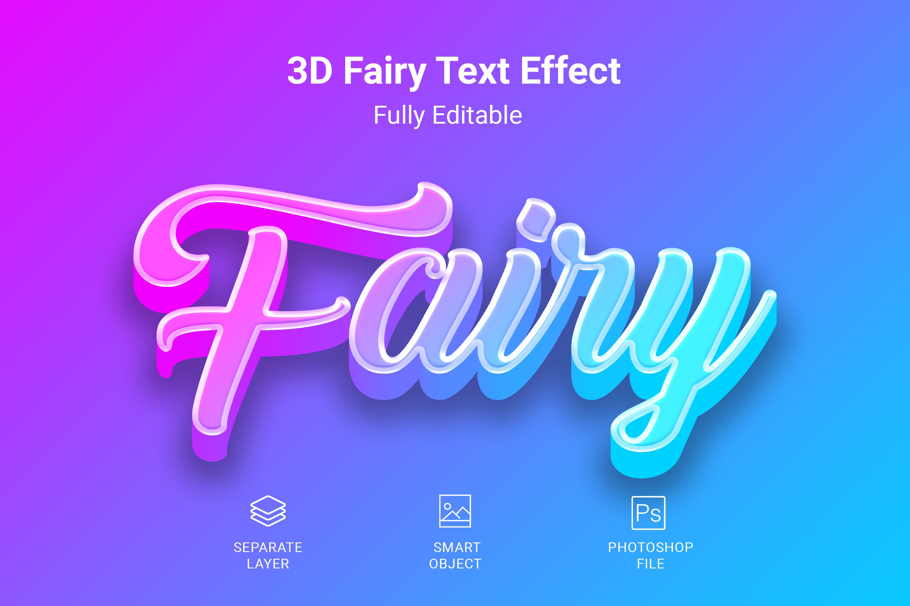 3D Fairy Psd Text Style Effectcover image.