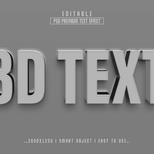 3D Text  Effect Style Templatecover image.