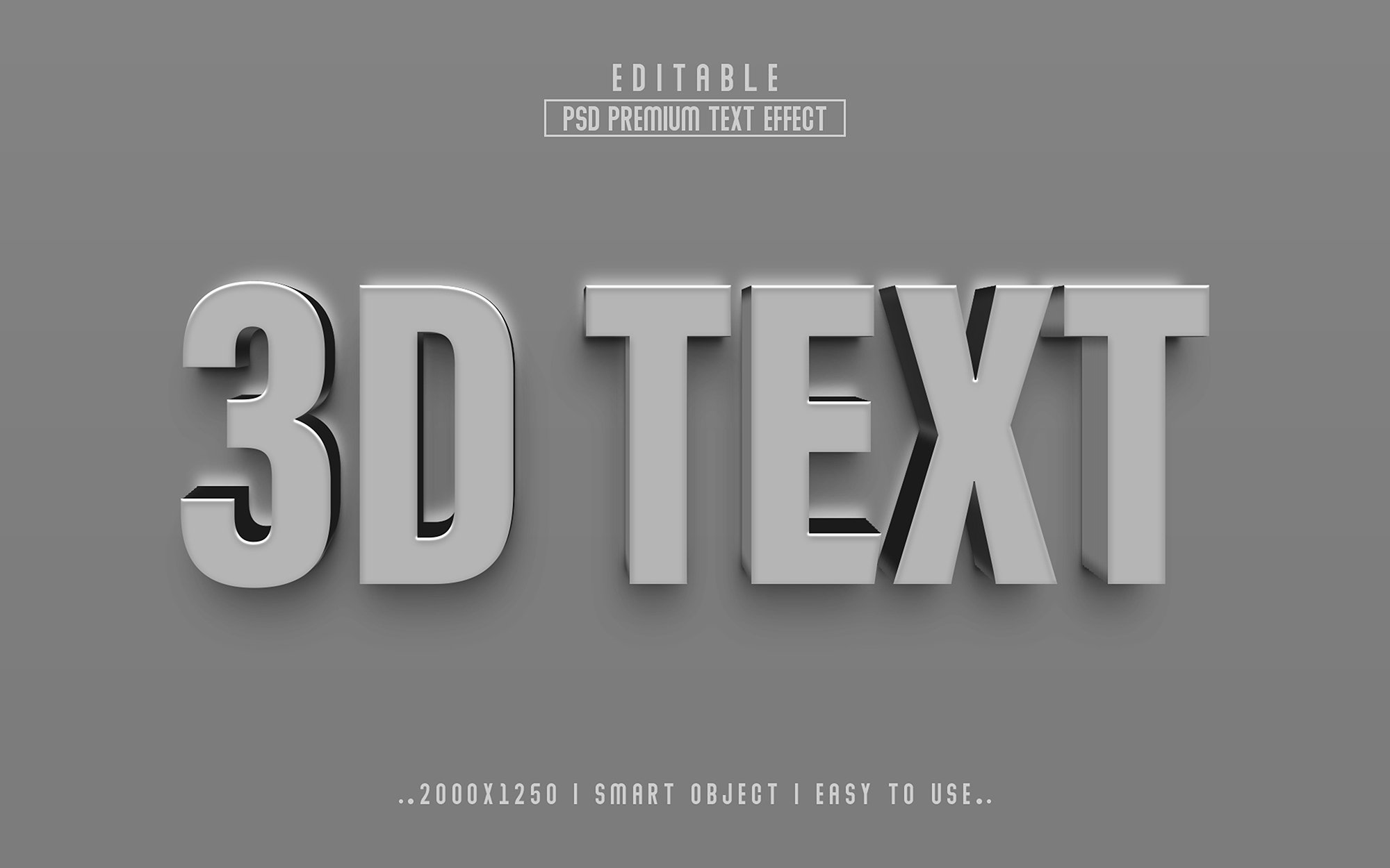 3D Text  Effect Style Templatecover image.
