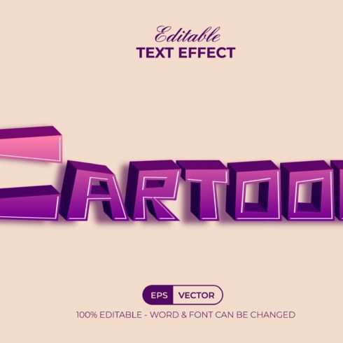 3D text effect cartoon stylecover image.