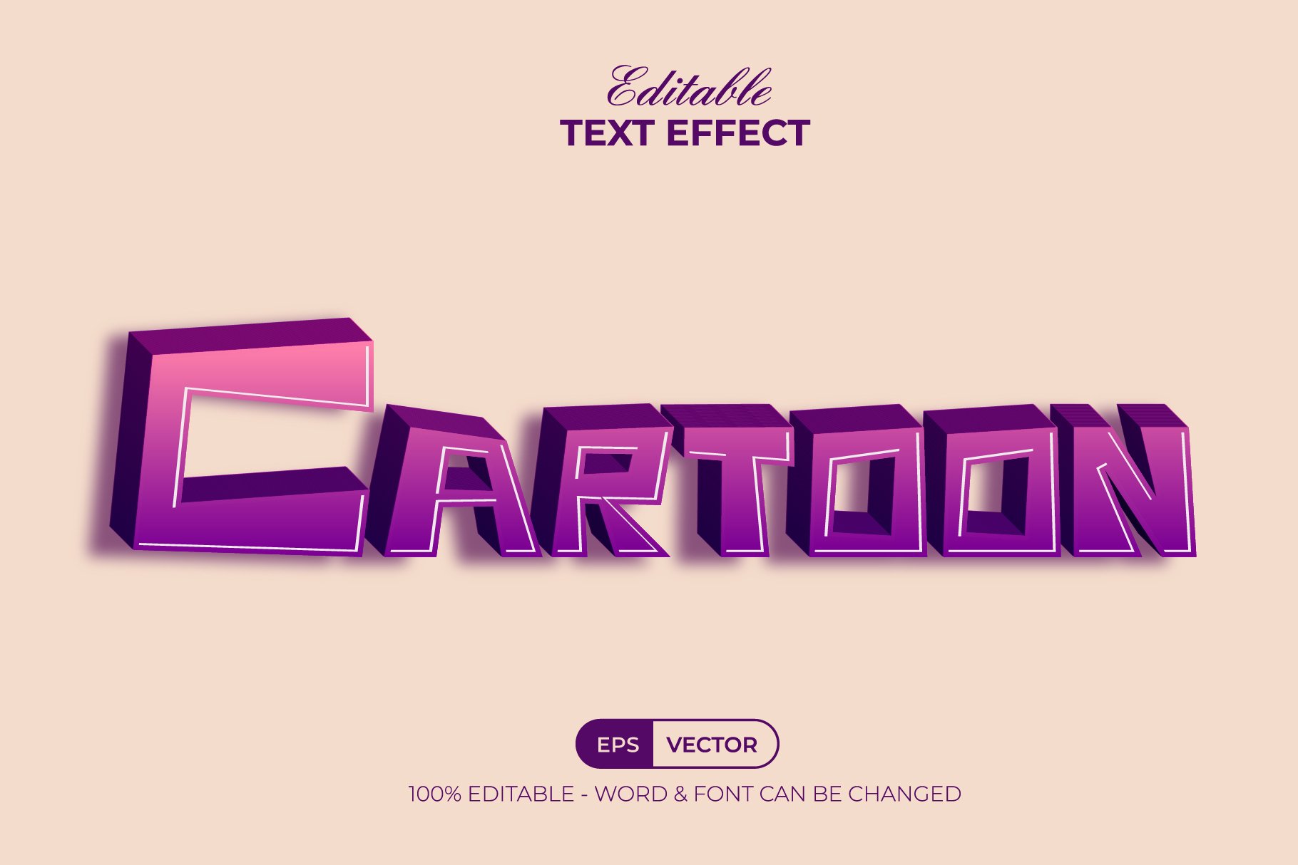 3D text effect cartoon stylecover image.