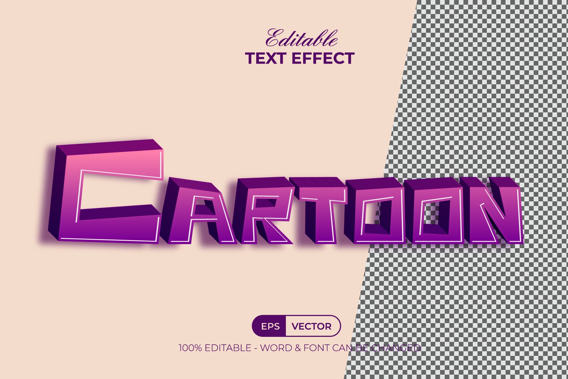 3d text effect cartoon style 3 01 519