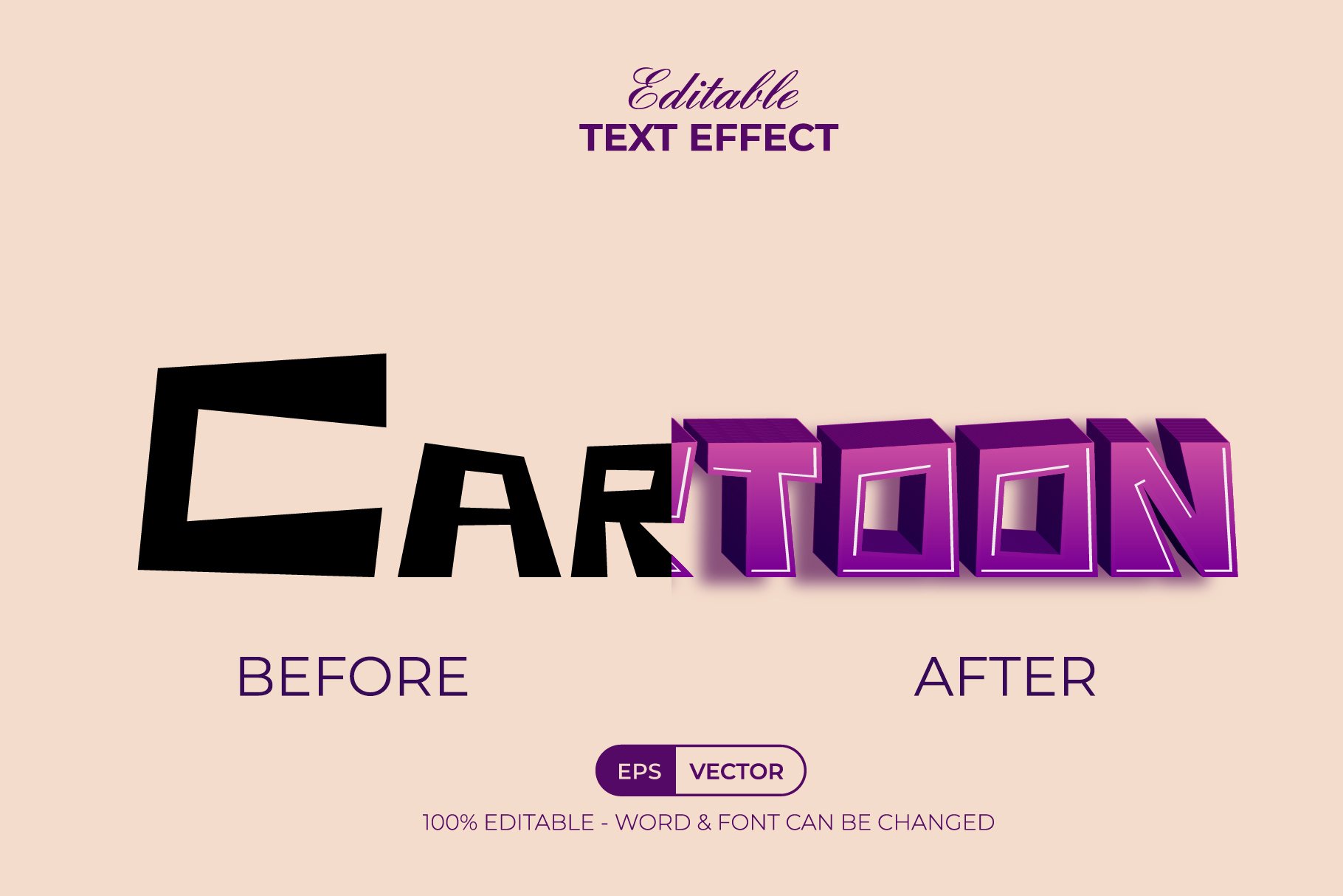 3d text effect cartoon style 4 01 660
