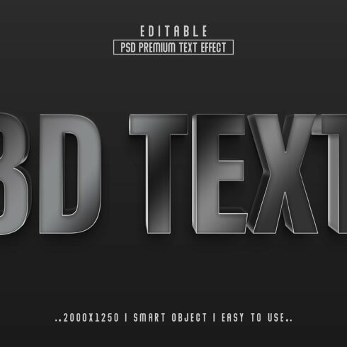 3D Text effect style templatecover image.