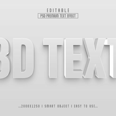 3D Text effect style templatecover image.