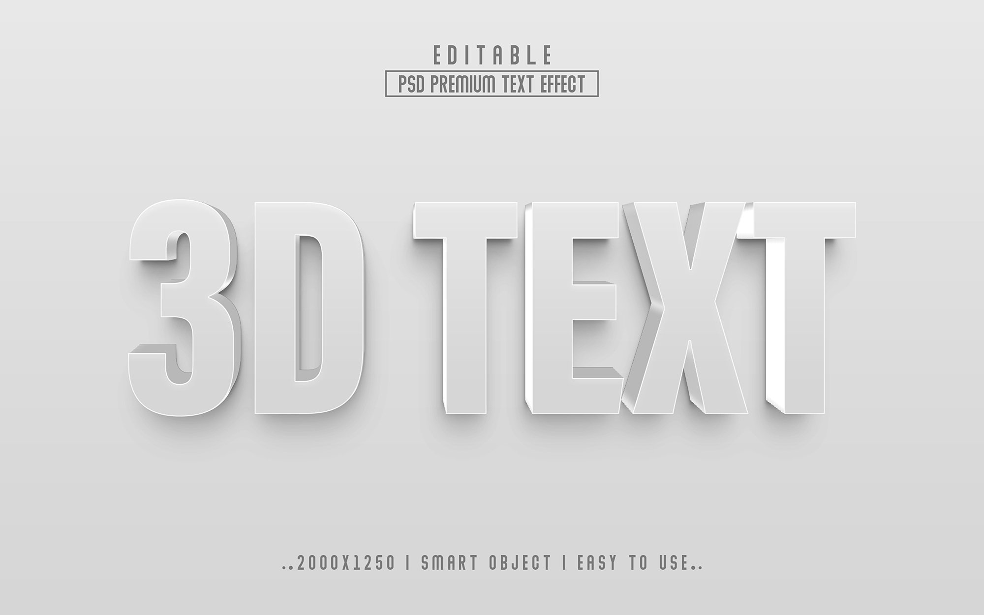 3D Text effect style templatecover image.