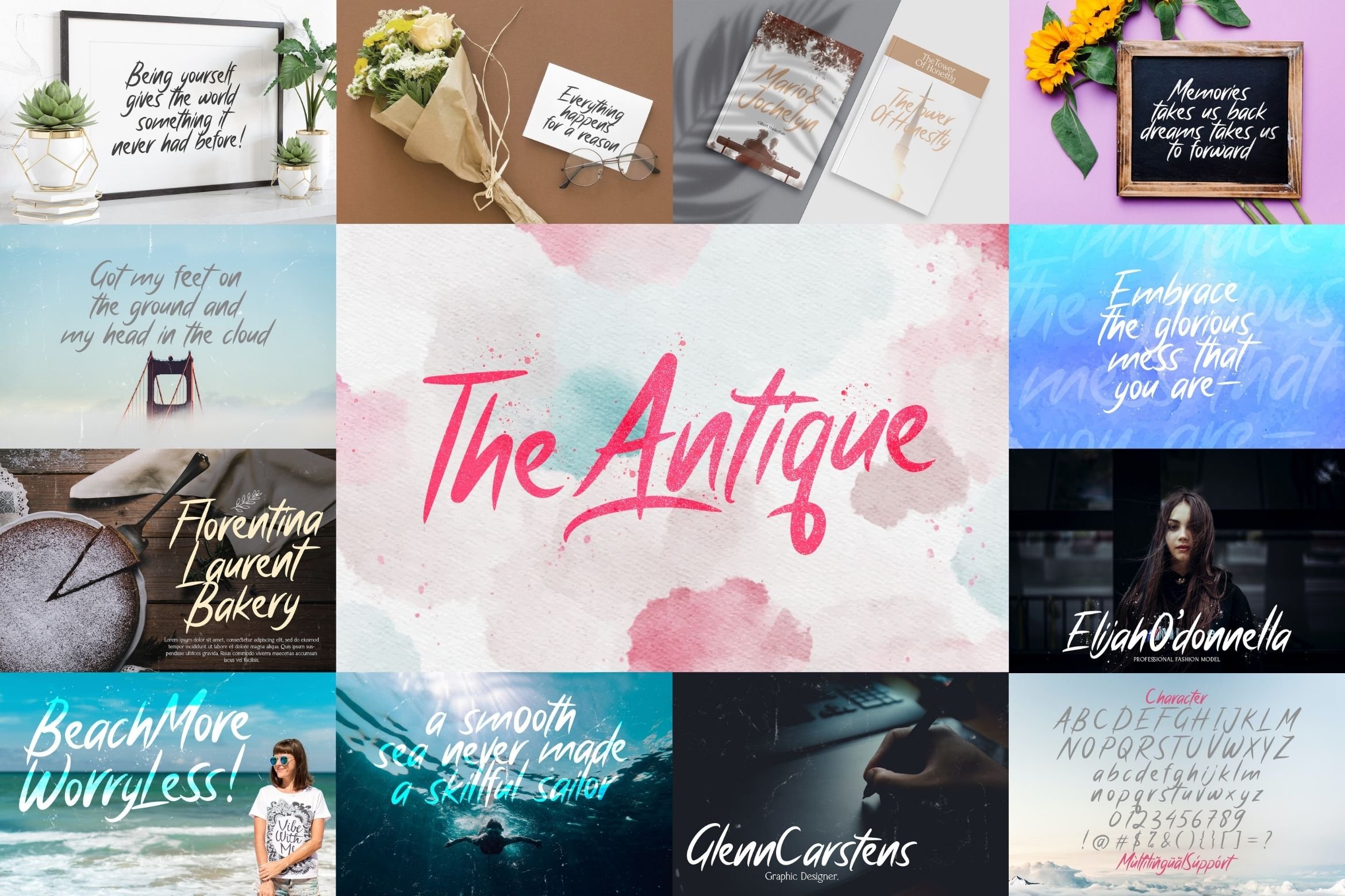 Handwritten Font Bundle Vol 12 preview image.