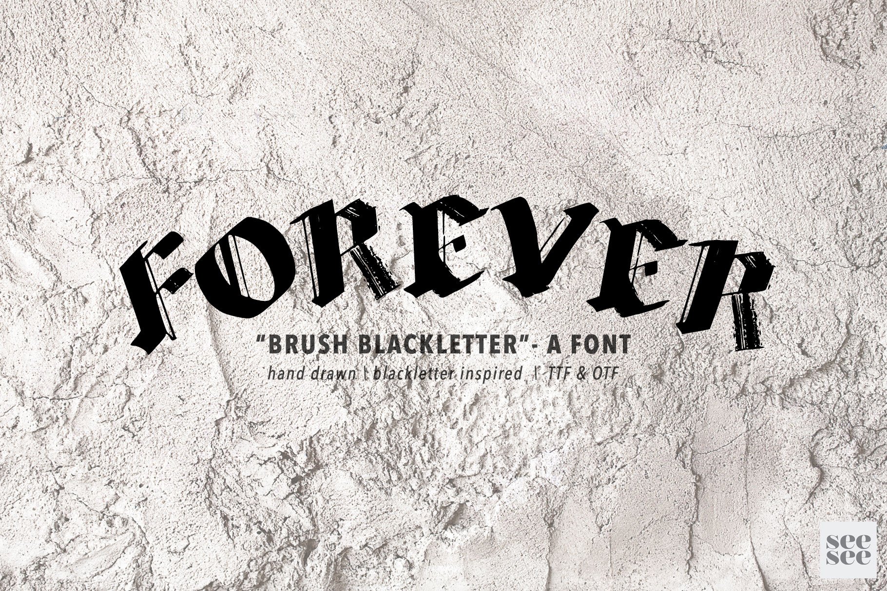 Brush Blackletter - Hand Drawn Font preview image.