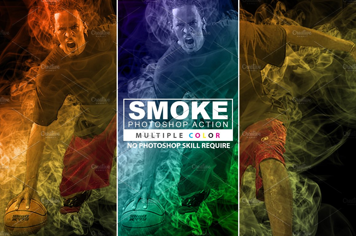 Smoke Photoshop Actionpreview image.