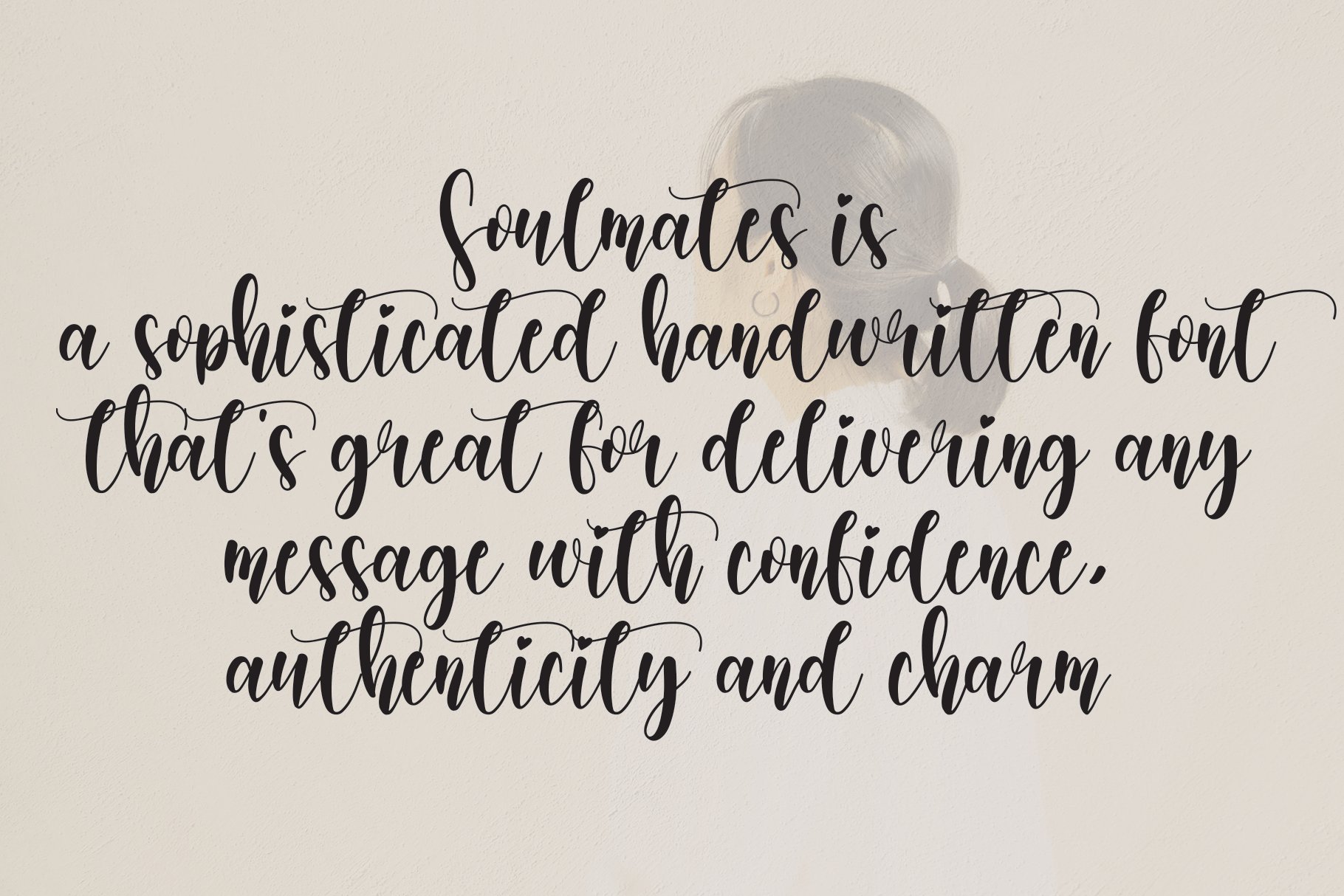 Soulmates | handwritten font preview image.