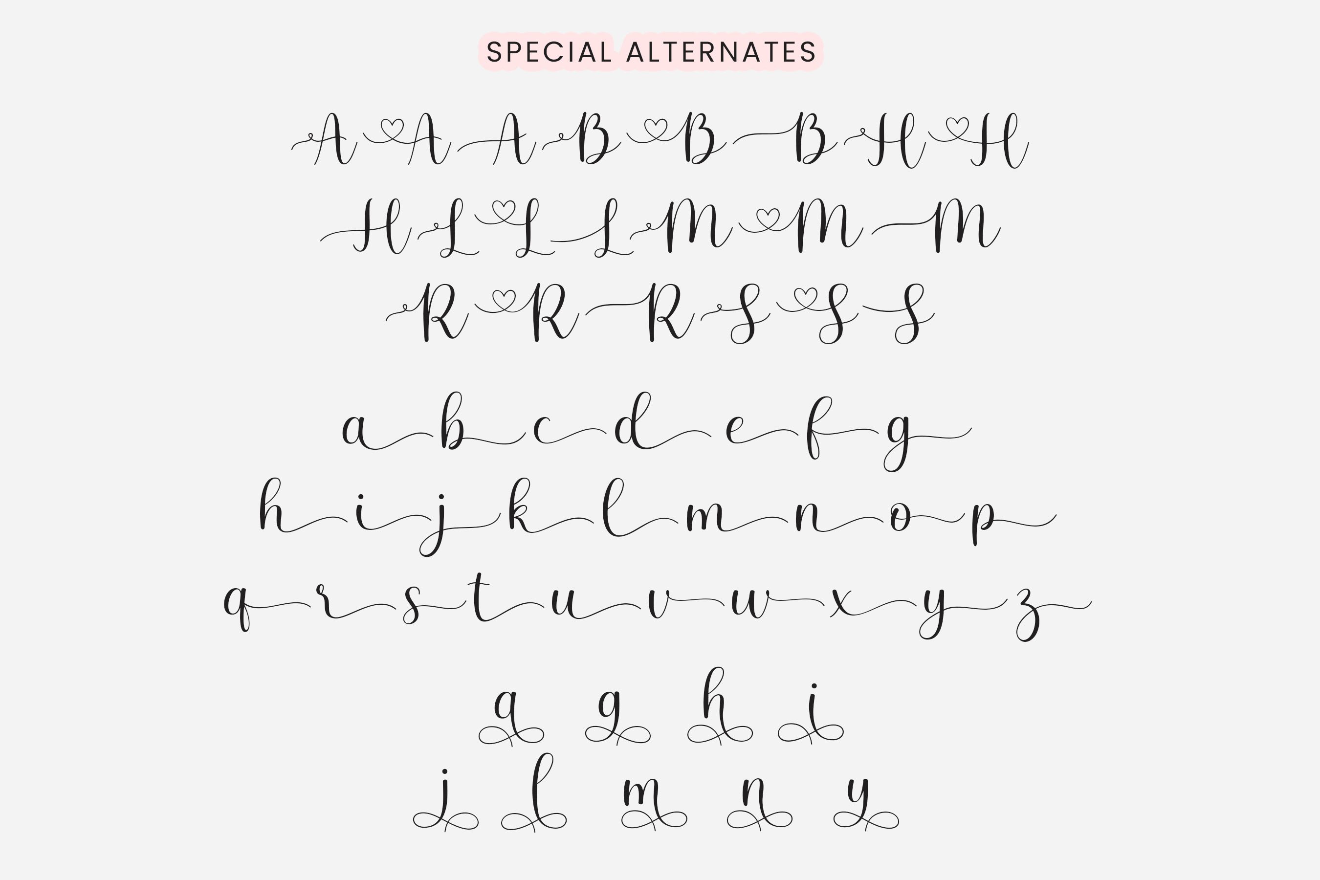 A set of handwritten cursive letters.