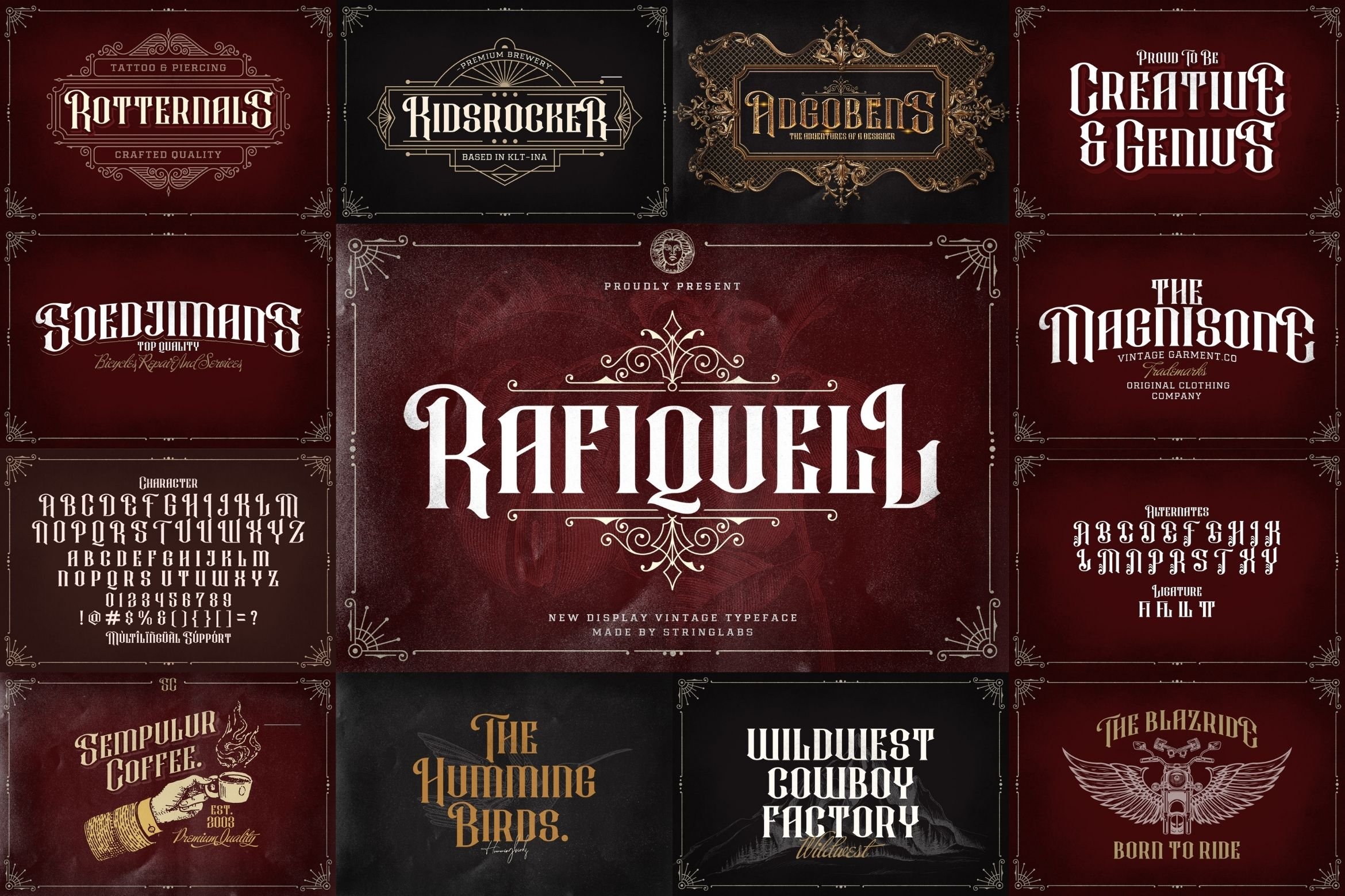 Victorian Font Bundle preview image.