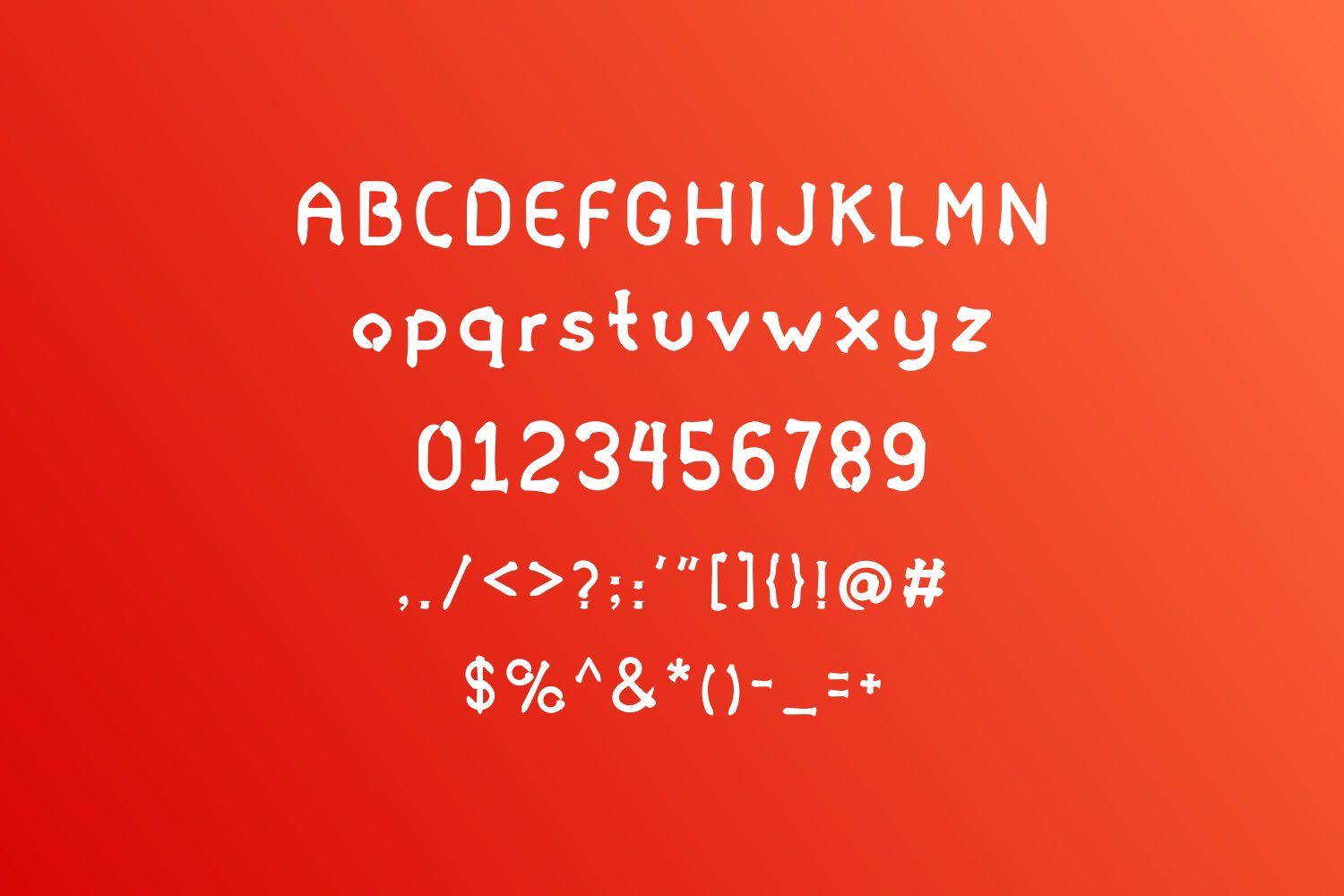 A red background with a white font and numbers.