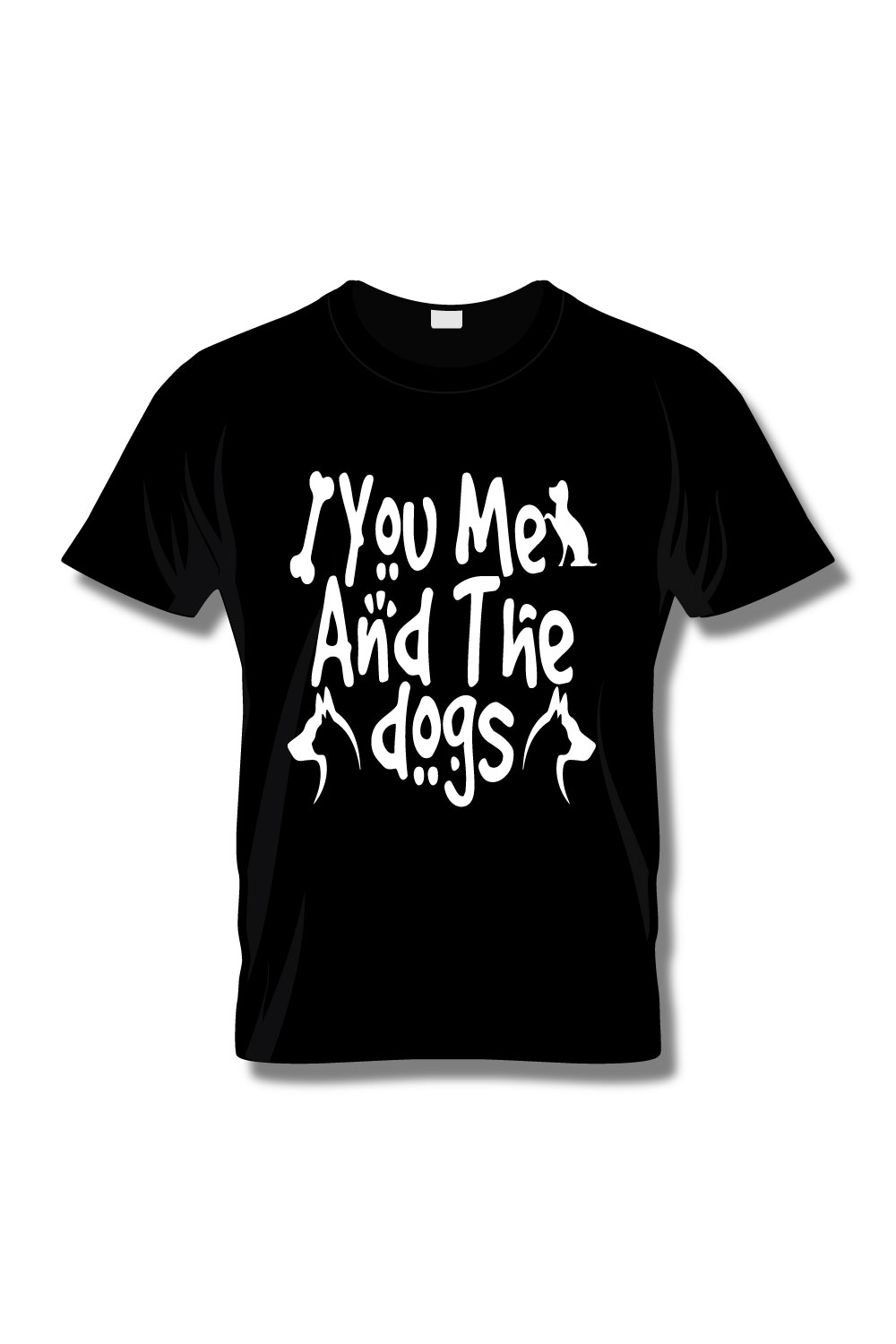 Dog Lover T-Shirt Design pinterest preview image.