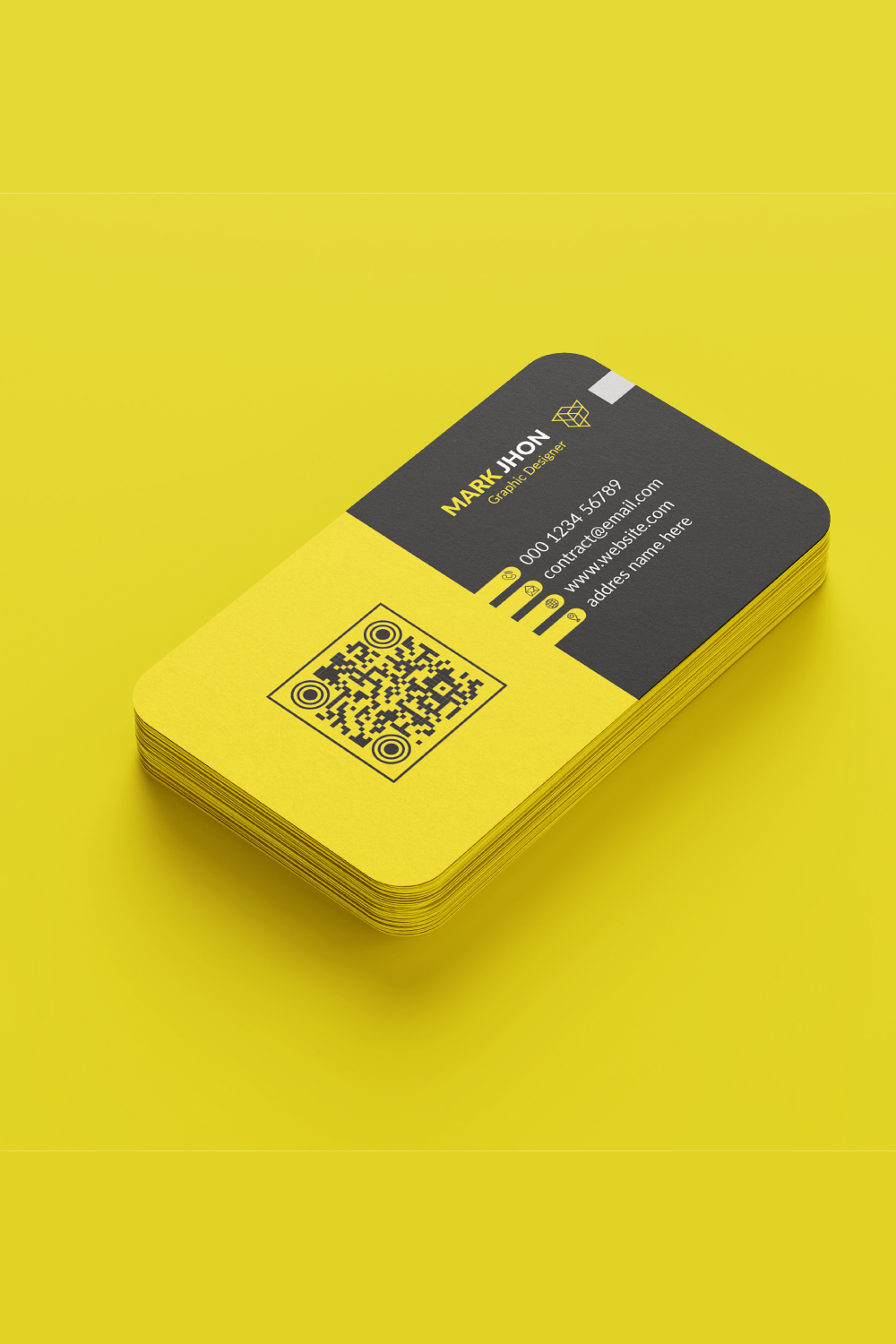 Creative business card design pinterest preview image.