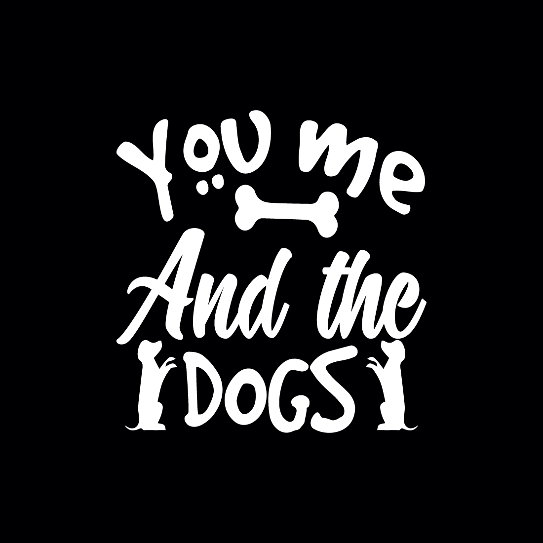 Dog Lover T-Shirt Design preview image.