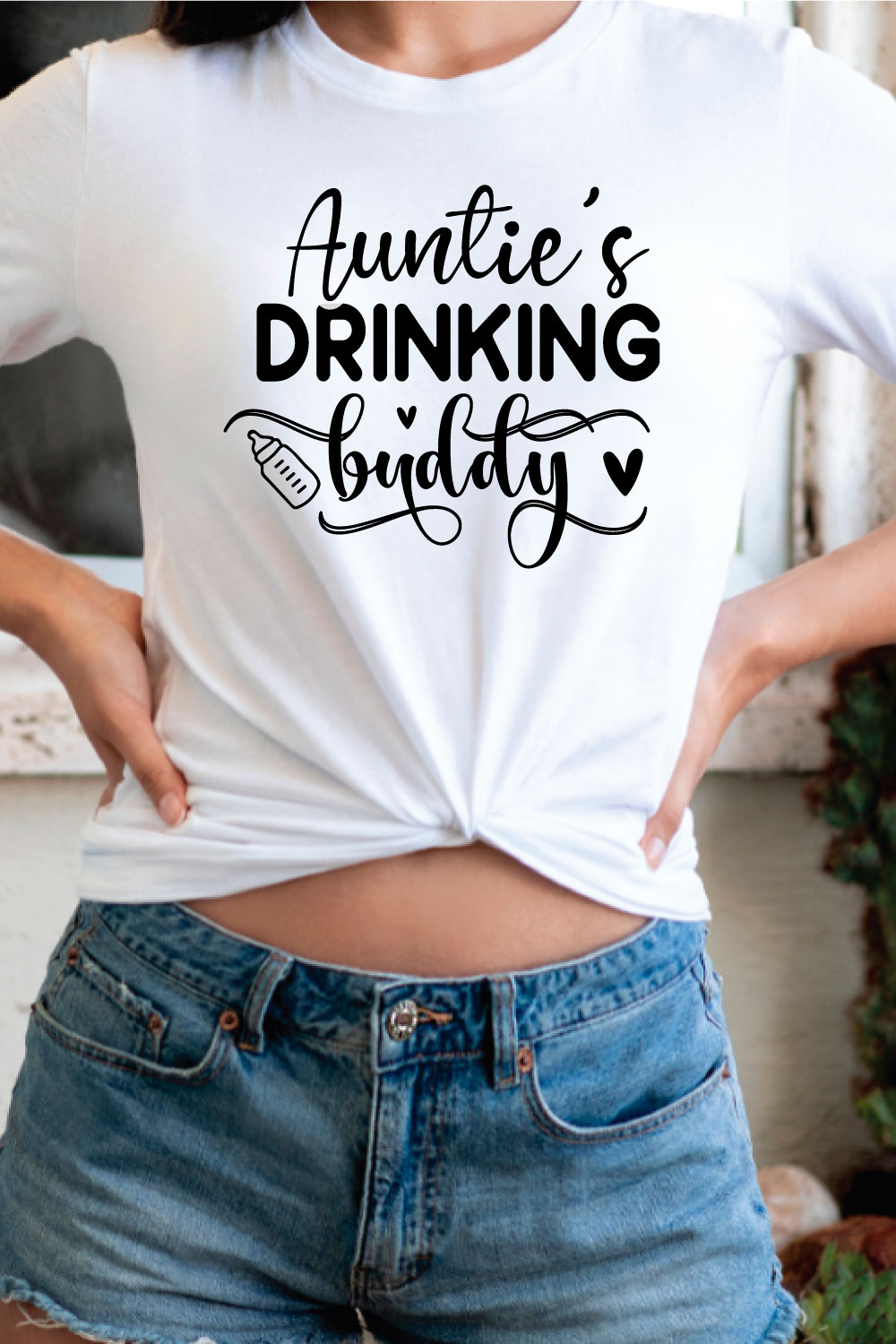 auntie\'s drinking buddy svg pinterest preview image.