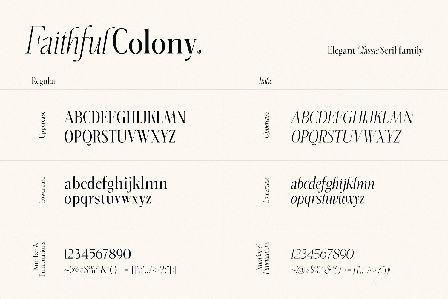 4 faithful colony elegan serif family 648
