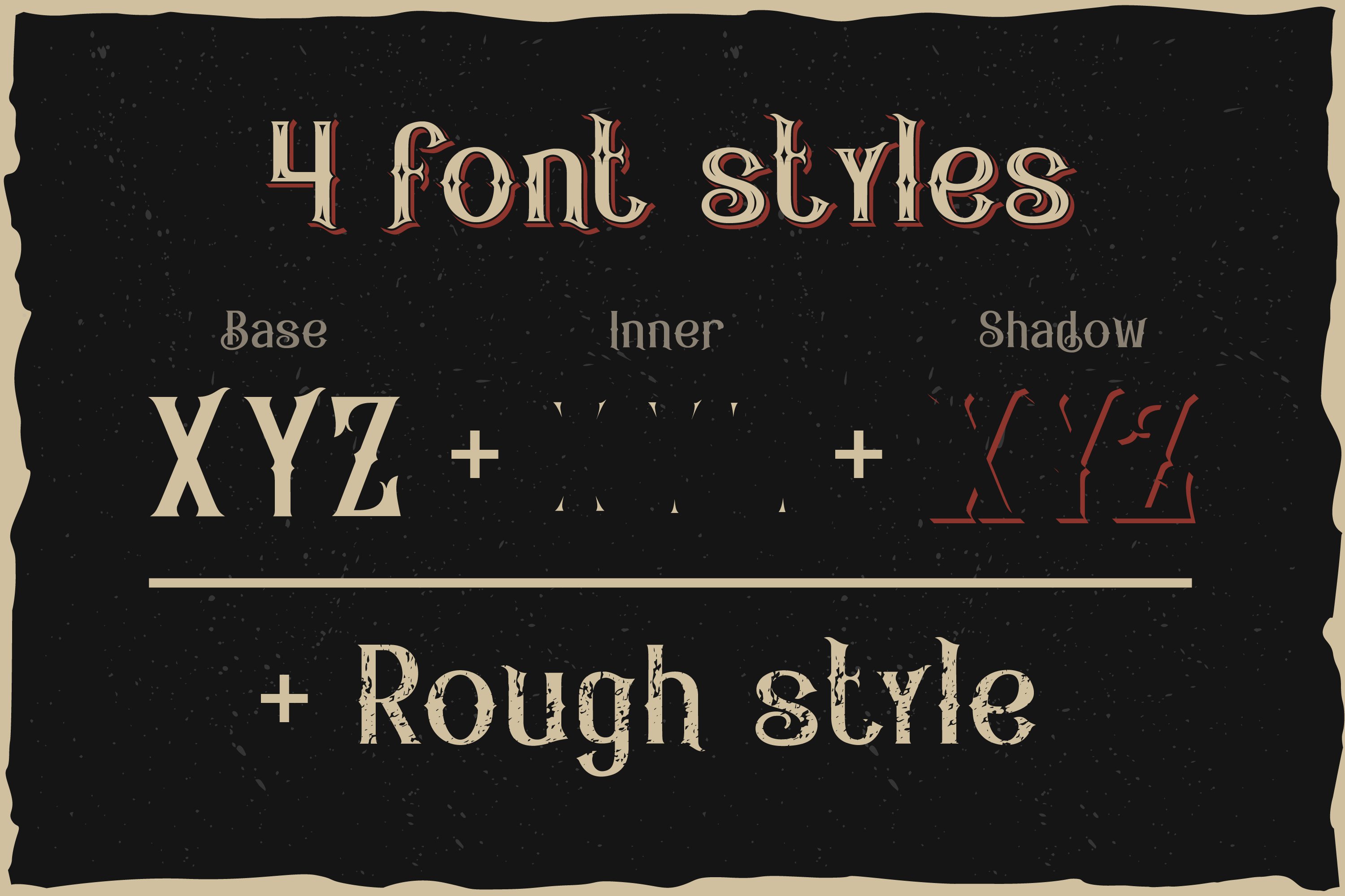 Pirates rum vintage typeface preview image.