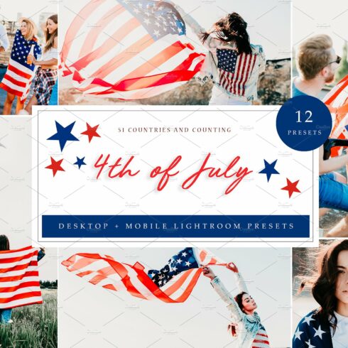 12 x Lightroom Presets, 4Th Julycover image.