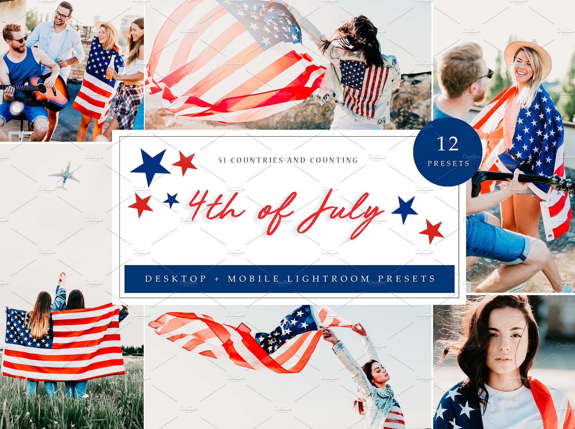 12 x Lightroom Presets, 4Th Julycover image.