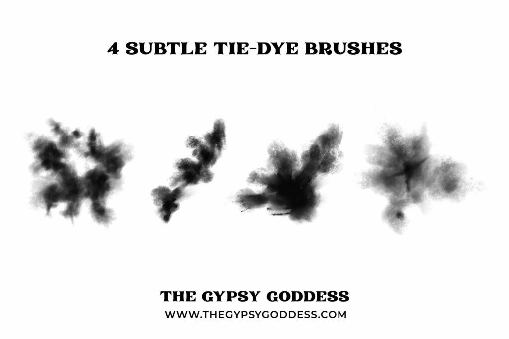 Subtle TieDye 4 Brushes MasterBundles
