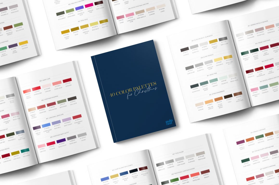 40 color palettes for christmas pdf reference charts by pulpixel design 773