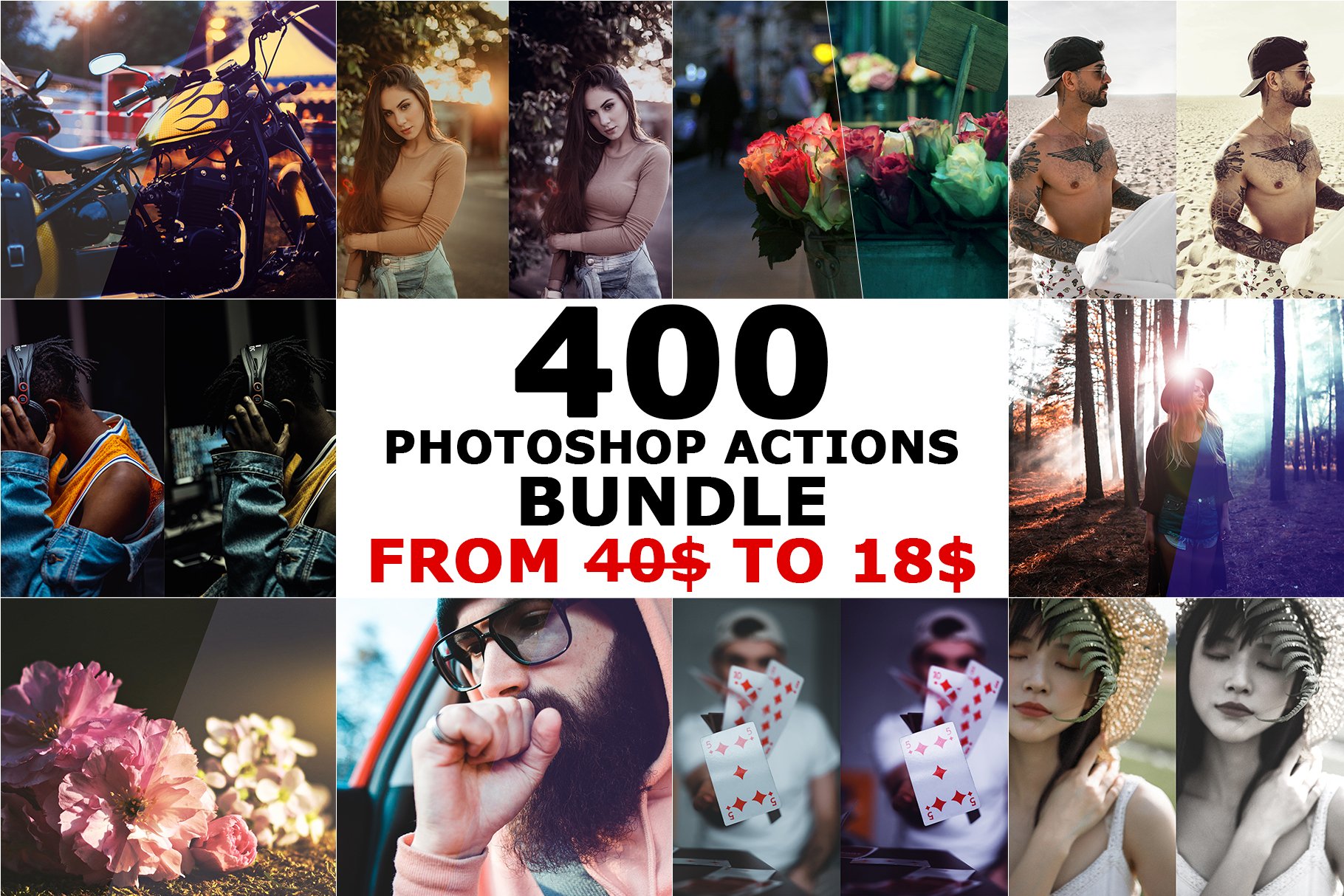 400 Modern Photoshop Actions SALEcover image.