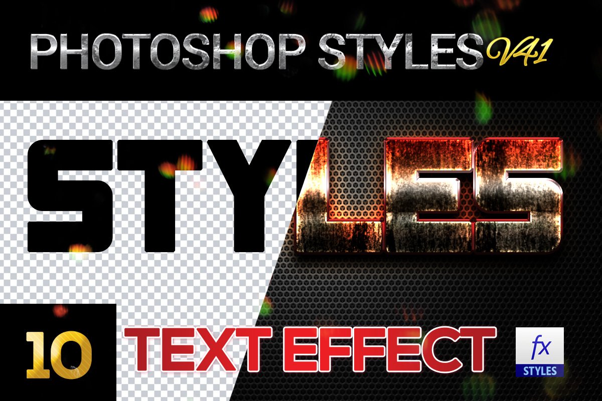 10 creative Photoshop Styles V41cover image.
