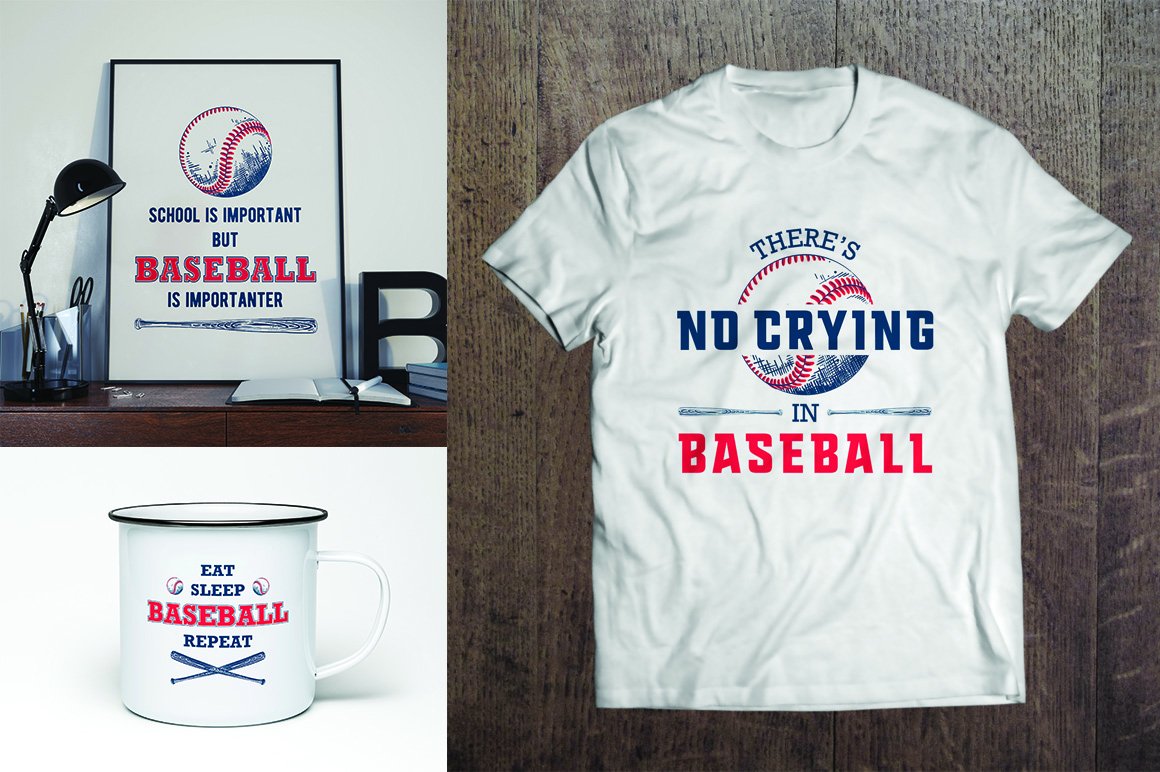 A t - shirt that says no crying in baseball.