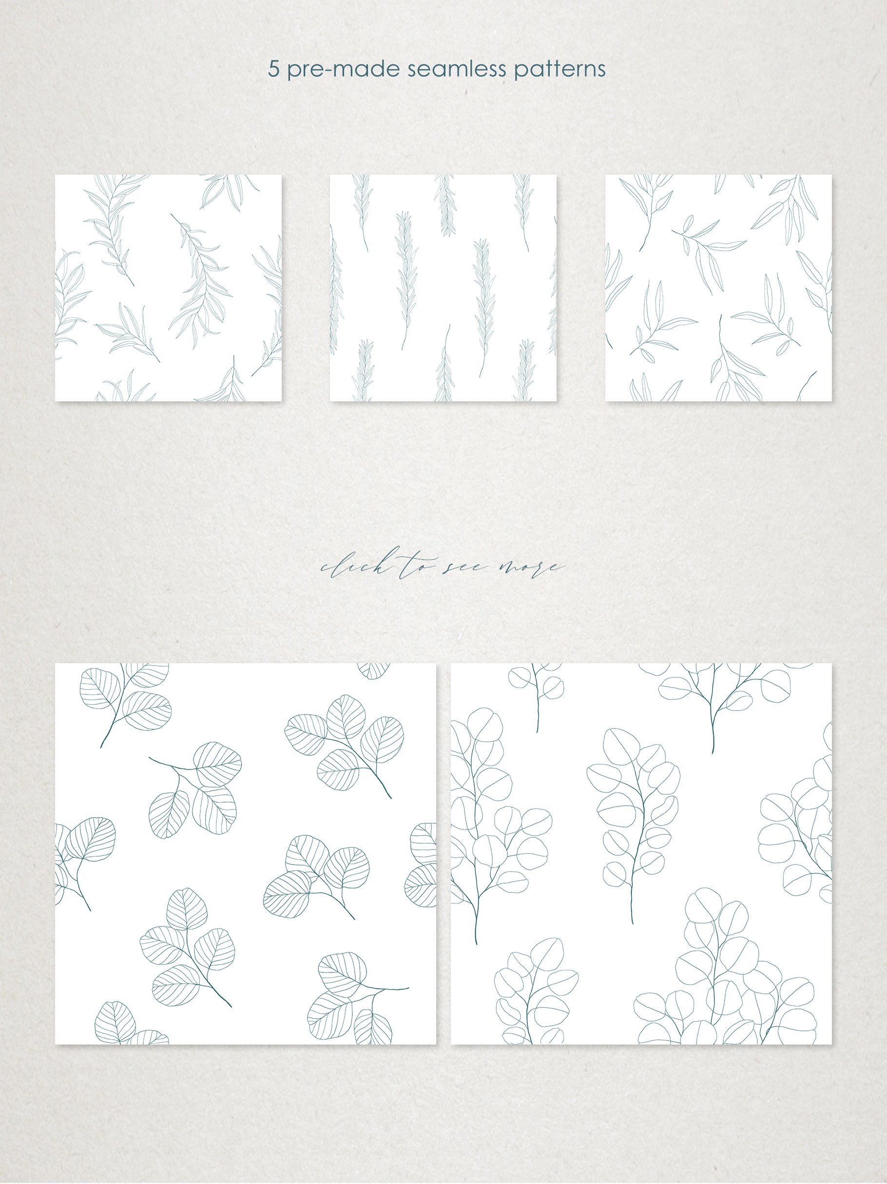 Set of four cards with leaves on them.