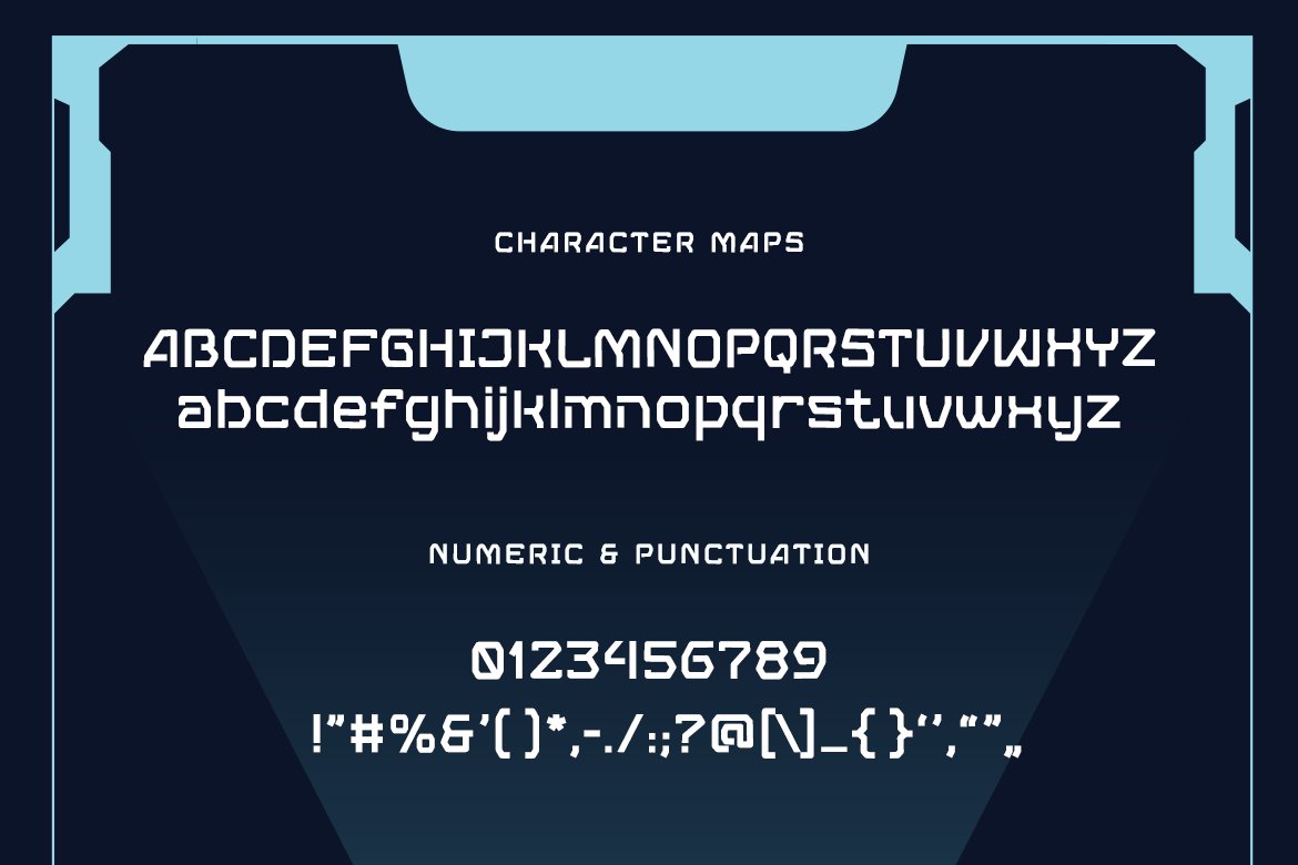 VOYAGER – Techno Display Font preview image.