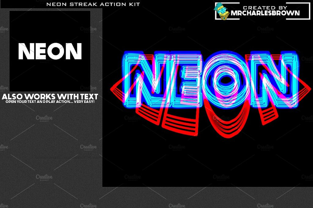 Neon Streak Action Kit – MasterBundles